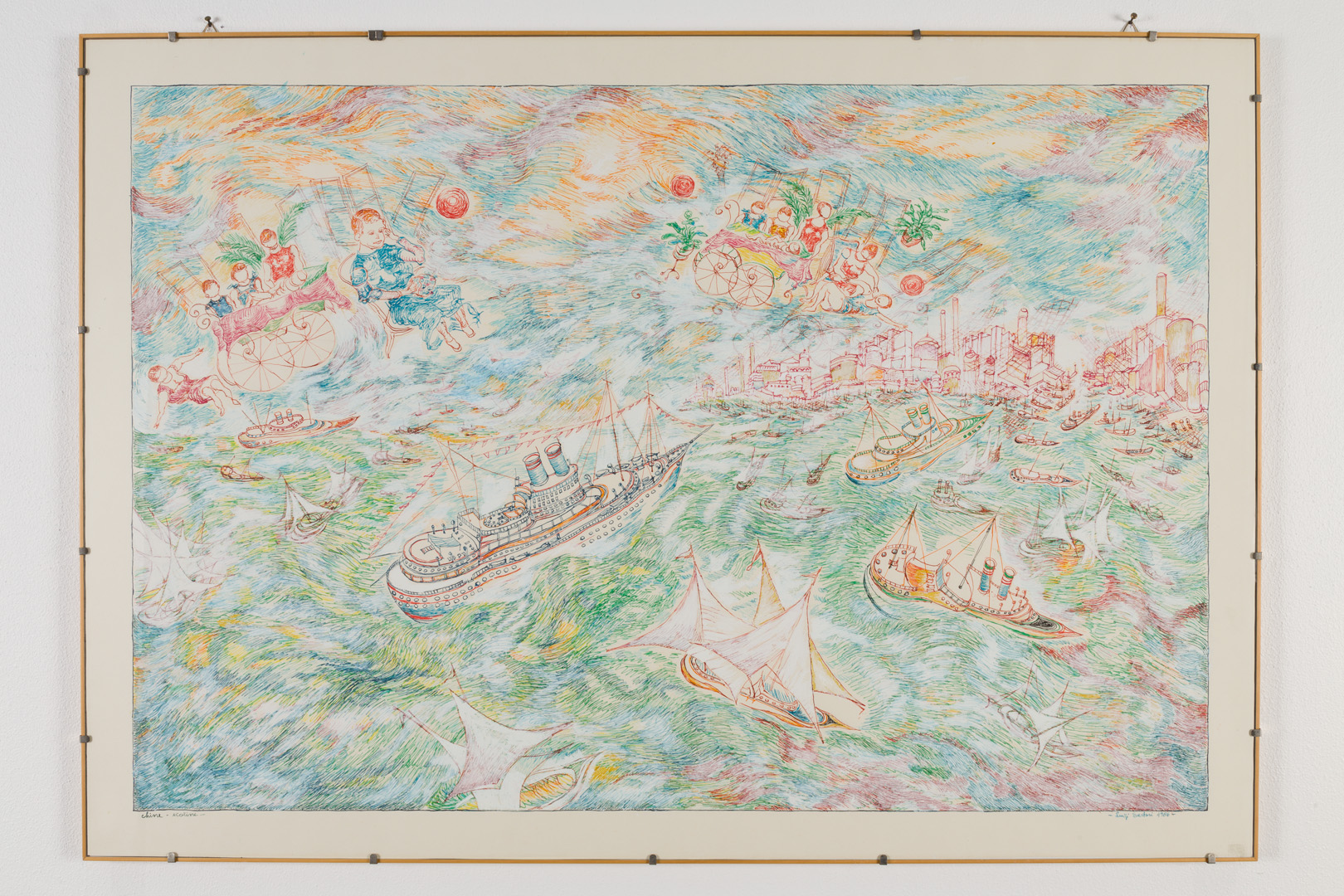 Senza titolo 1, Paesaggio (dipinto, coppia) di Luigi Sartori (fine XX)