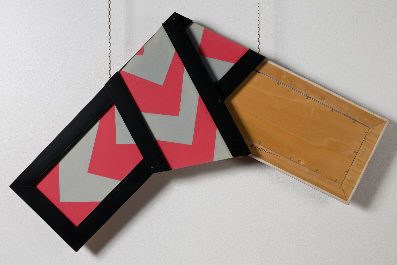 Closed Flat Knot, scultura in legno e cartoncino (scultura, opera isolata) di Manfredo Massironi (fine XX)