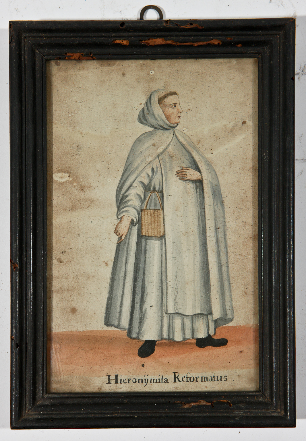 monaco dell'Ordine di San Girolamo Riformato (disegno, elemento di serie) - ambito toscano (prima metà XVIII)