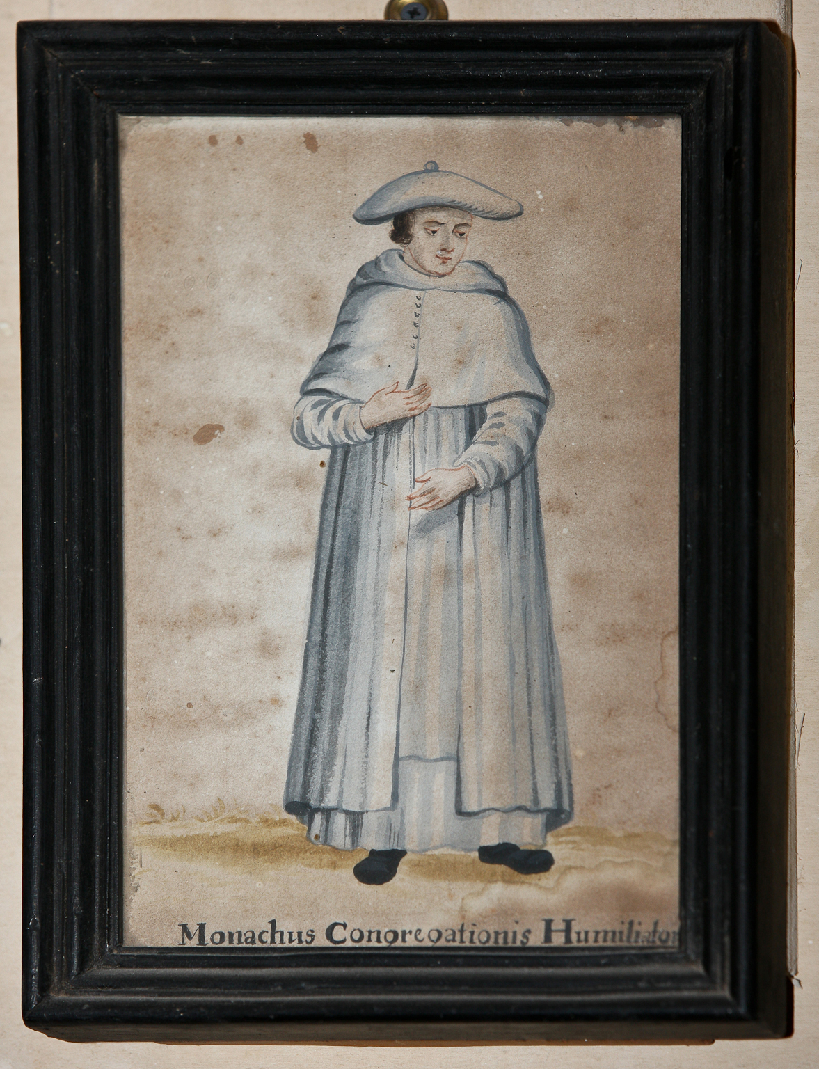 monaco della Congregazione degli Umiliati (disegno, elemento di serie) - ambito toscano (prima metà XVIII)
