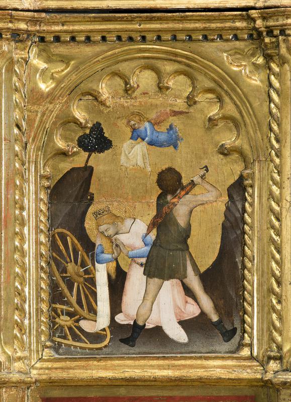 Martirio di Santa Caterina d'Alessandria (scomparto di predella) di Giovanni da Milano (terzo quarto XIV)
