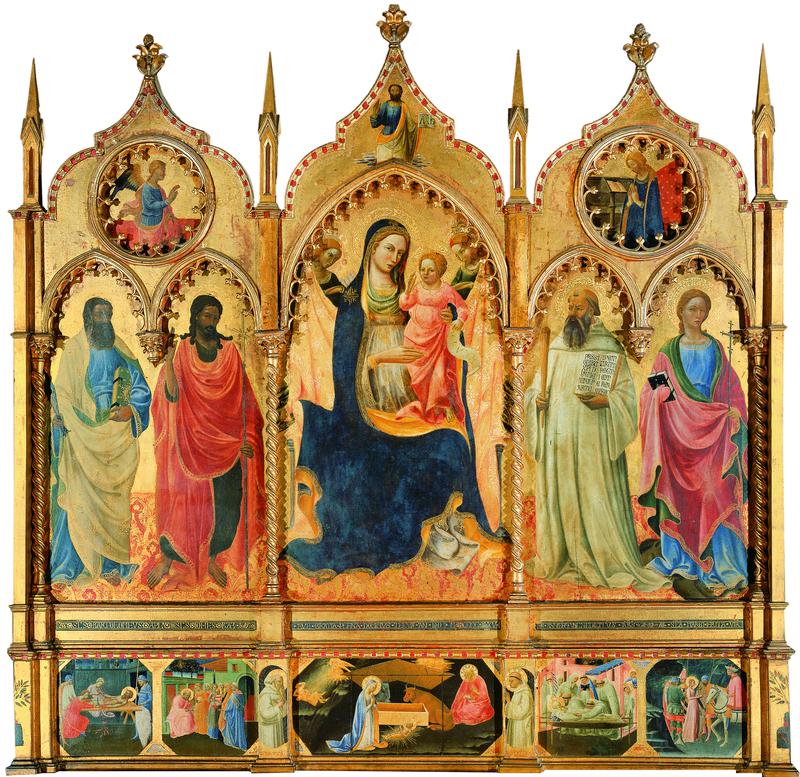San Bartolomeo e San Giovanni Battista (scomparto di trittico) di Manzini Andrea detto Andrea di Giusto (secondo quarto XV)