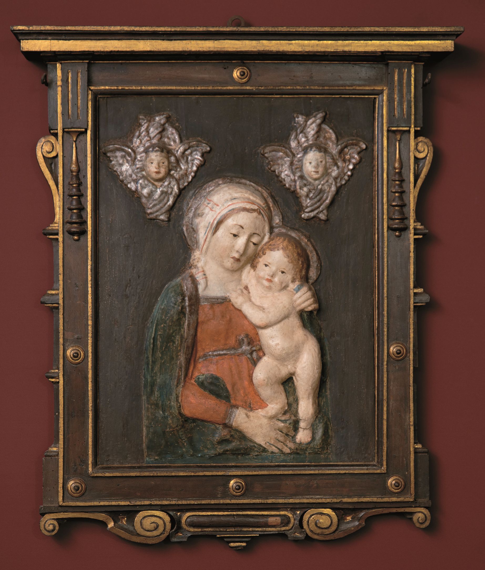 Madonna col Bambino (rilievo) di Benedetto di Leonardo detto Benedetto da Maiano (bottega) (fine/ inizio XV-XVI)