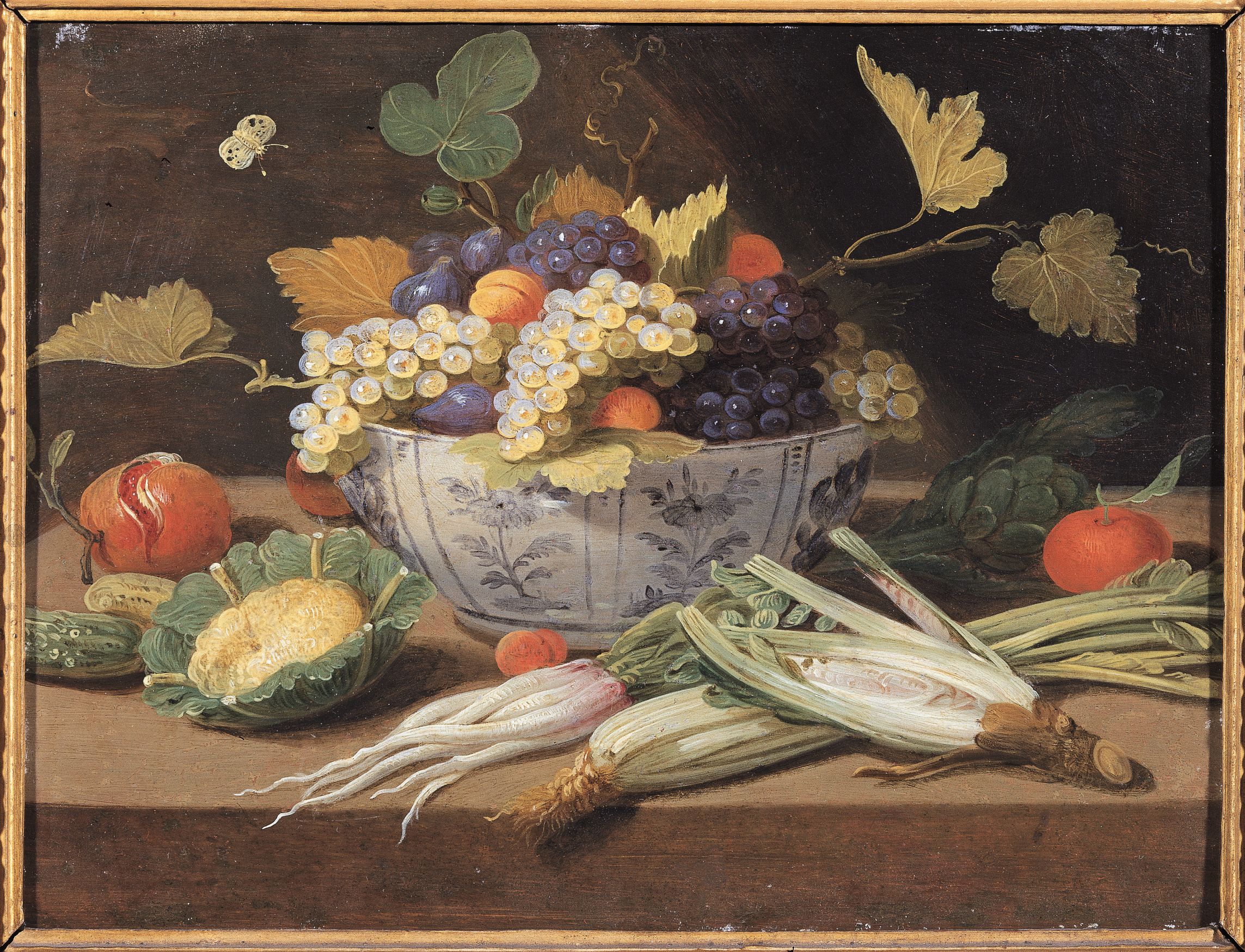 Natura morta con frutta e verdura (dipinto) di Van Kessel Jan (seconda metà XVII)
