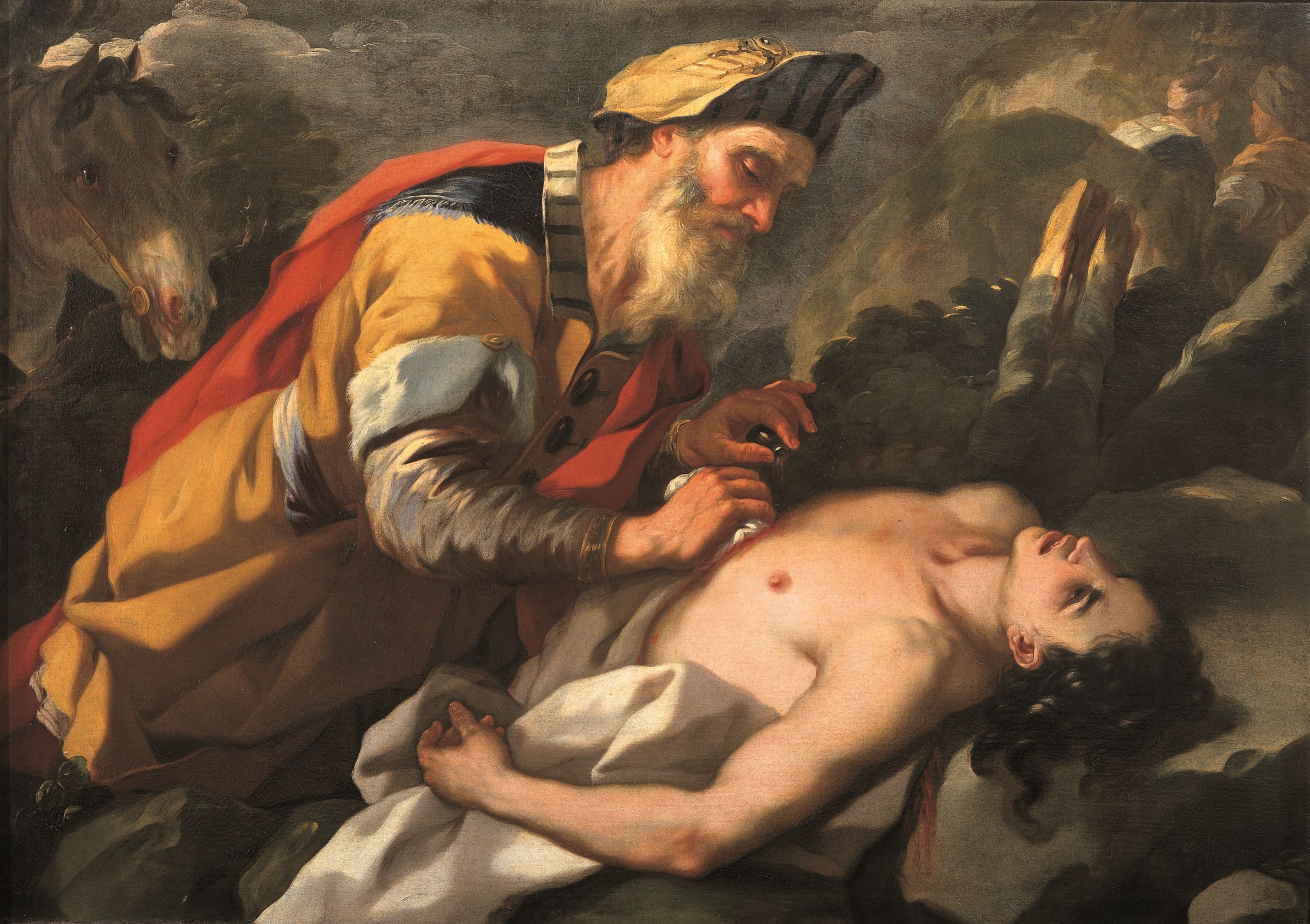 Buon samaritano (dipinto) di Malinconico Nicola (primo quarto XVIII)