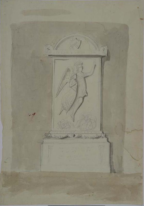 Studio per monumento funebre (disegno) di Bartolini Lorenzo (prima metà XIX)