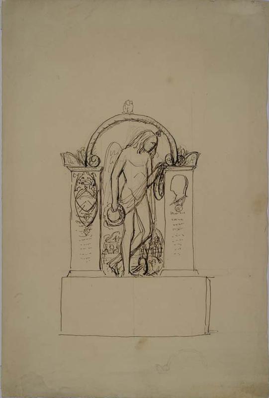 Studio per il monumento funebre a Luigi Cambray Digny (disegno) di Bartolini Lorenzo (secondo quarto XIX)