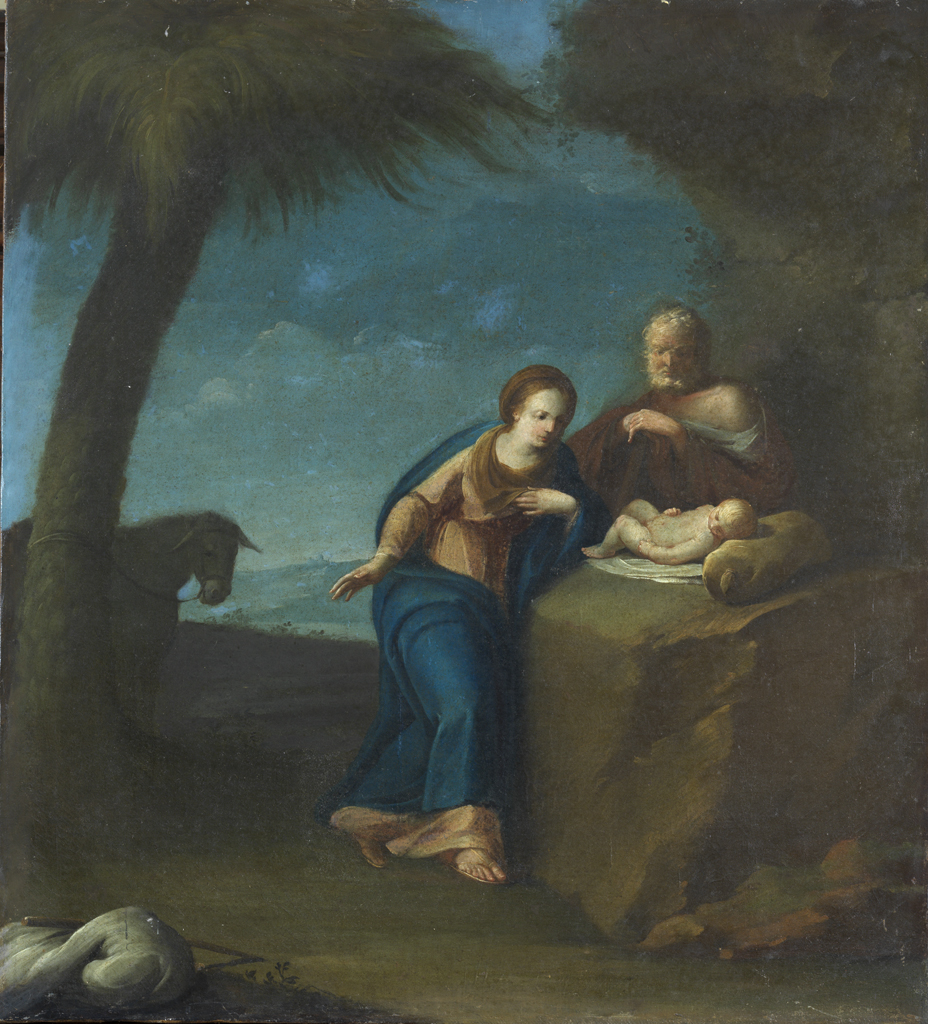 Riposo dalla fuga in Egitto (dipinto) - ambito Italia centro-settentrionale (secc. XVI-XVII)