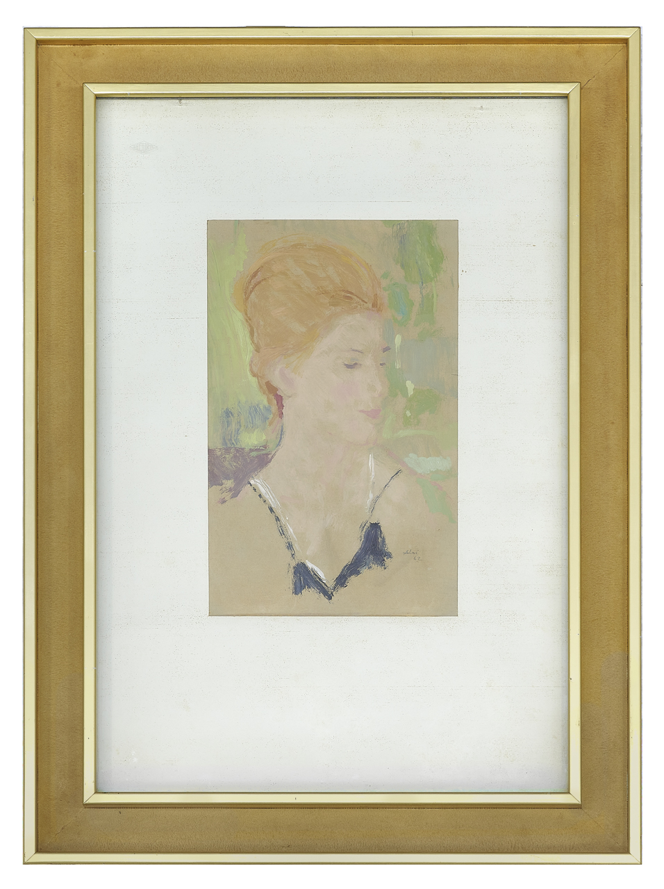 Ritratto di donna (dipinto) di Roberto Aloi (terzo quarto XX secolo)