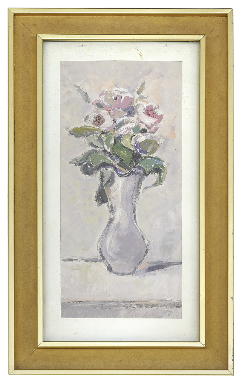 Vaso con fiori (dipinto) di Roberto Aloi (XX secolo)