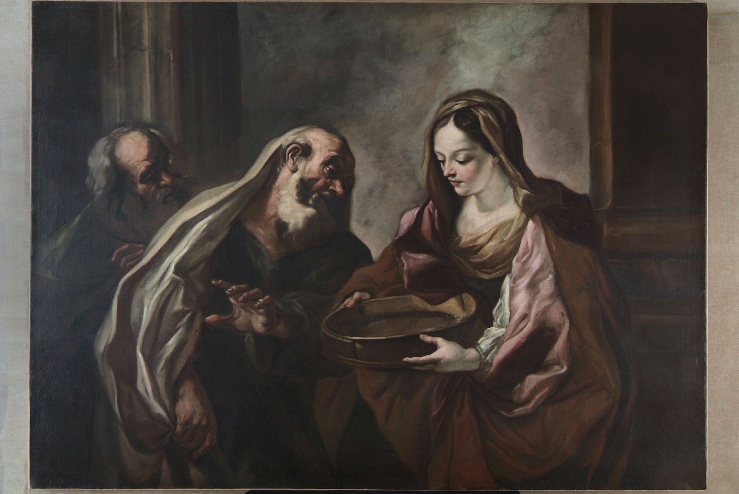 Tuccia trasporta l'acqua col setaccio (dipinto, opera isolata) di Beinaschi, Giovan Battista (attribuito) (terzo quarto sec. XVII)