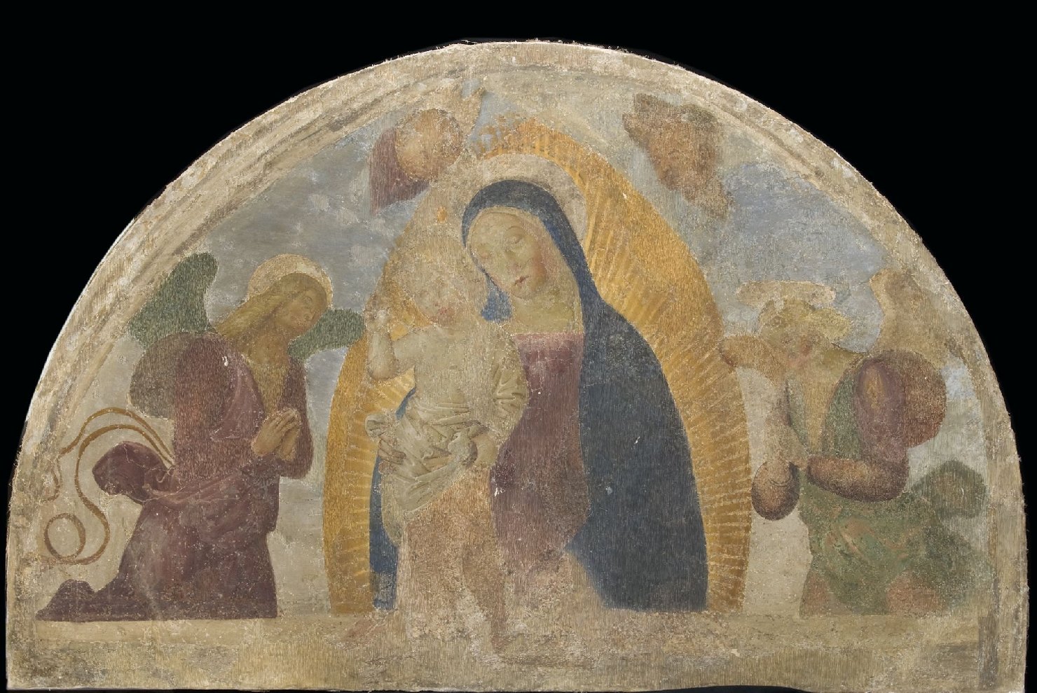 Madonna con Bambino e angeli (dipinto, opera isolata) - ambito perugino (seconda metà sec. XV)