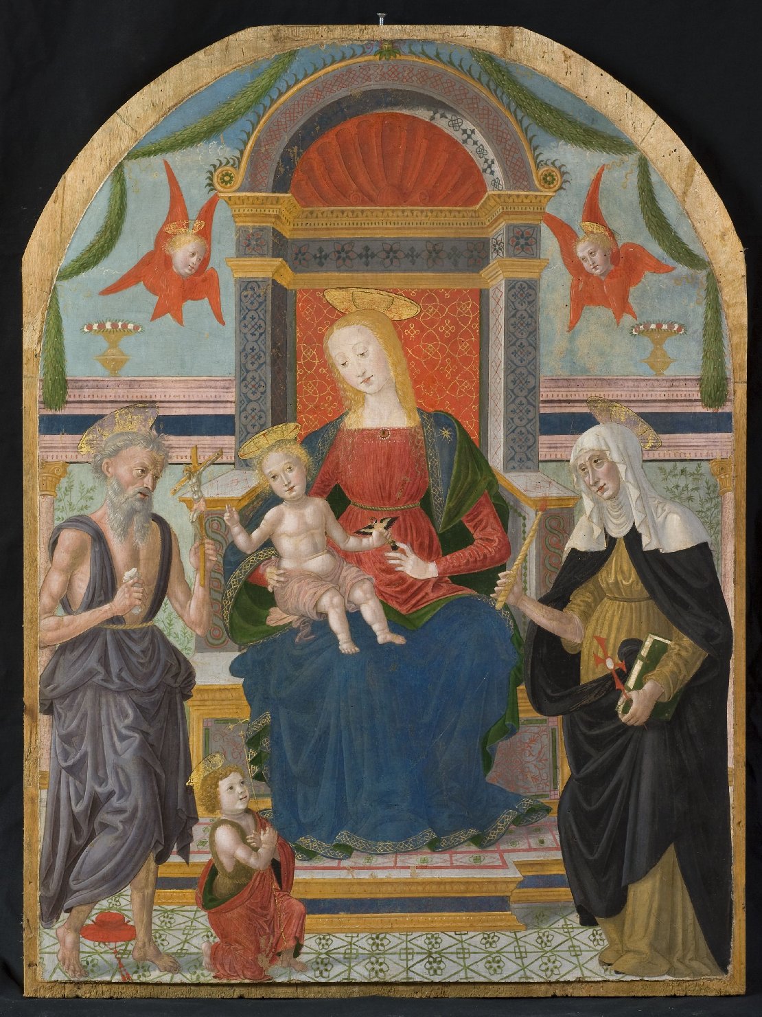 Madonna con Bambino e Santi (dipinto, opera isolata) di Alesso di Benozzo Gozzoli (attribuito) (fine sec. XV)