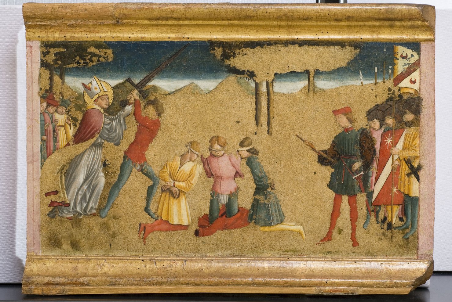 San Nicola di Bari fa sospendere l'esecuzione di tre soldati innocenti (scomparto di predella, elemento d'insieme) di Bonfigli Benedetto (attribuito) (terzo quarto sec. XV)