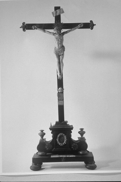 Cristo crocifisso, Annunciazione (croce da tavolo, opera isolata) - ambito toscano (sec. XVII)