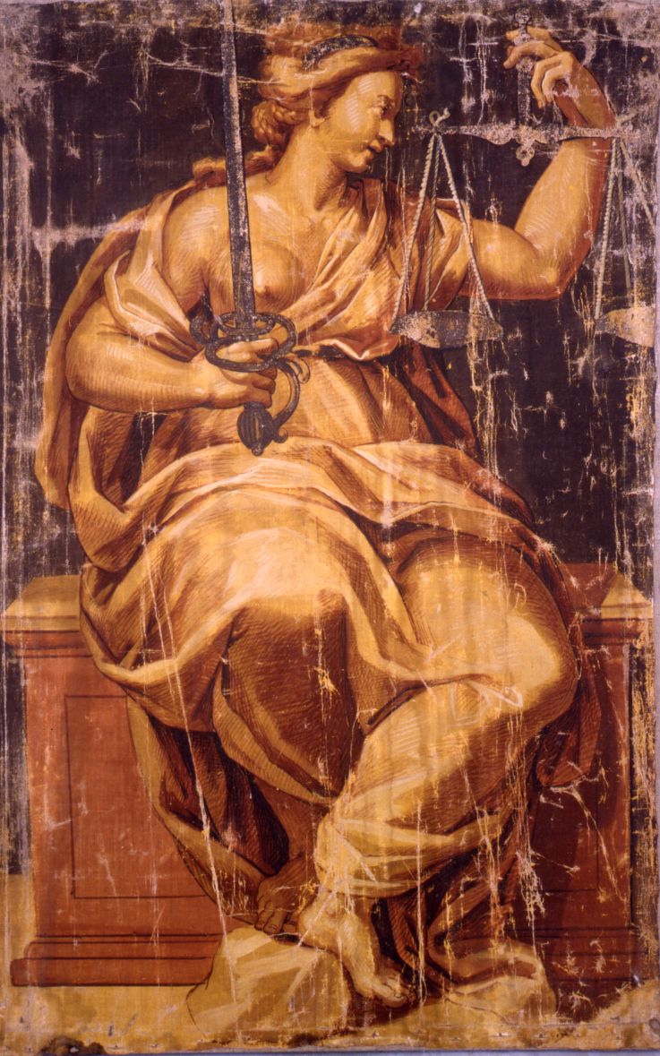 Giustizia (dipinto, opera isolata) - ambito Italia centrale (sec. XVIII)
