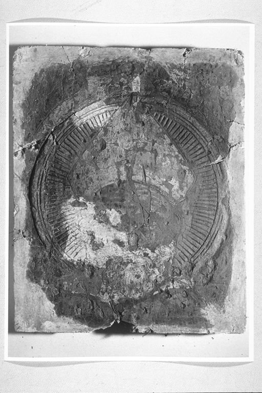 Santo vescovo (dipinto, frammento) - ambito umbro (sec. XIV)