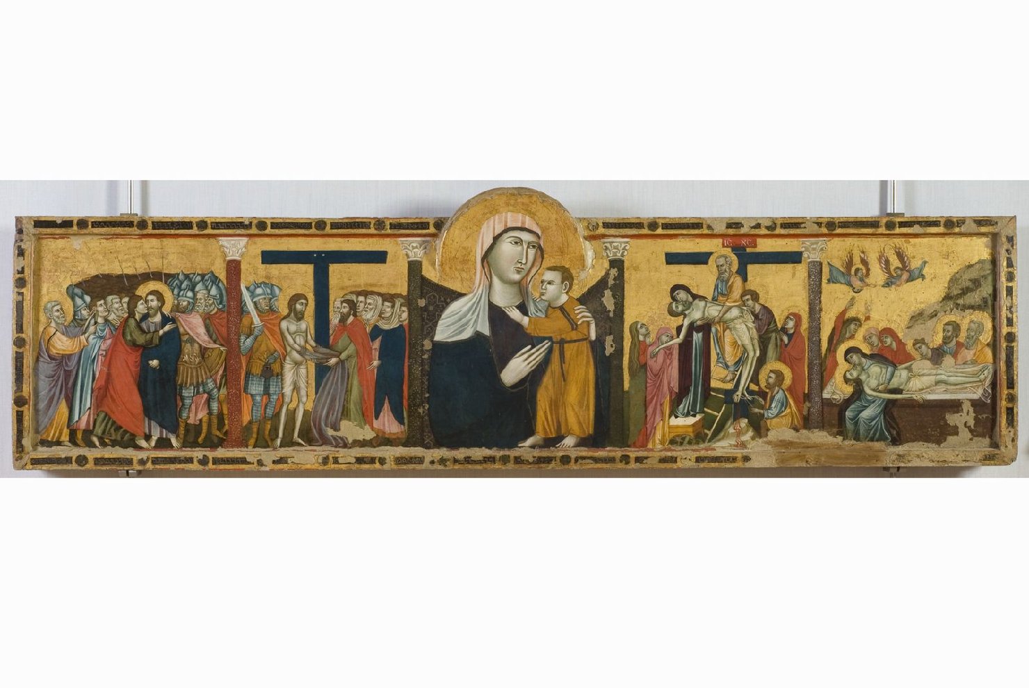 Madonna con Bambino e storie della passione di Cristo (dossale, opera isolata) di Maestro del Farneto (attribuito) (sec. XIII)