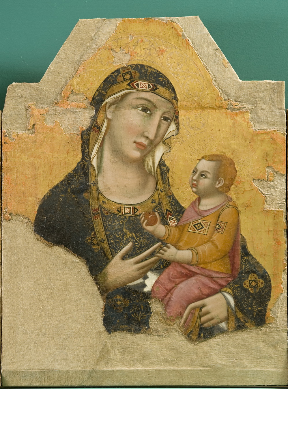 Madonna con Bambino (scomparto di polittico, elemento d'insieme) di Meo di Guido da Siena (prima metà sec. XIV)