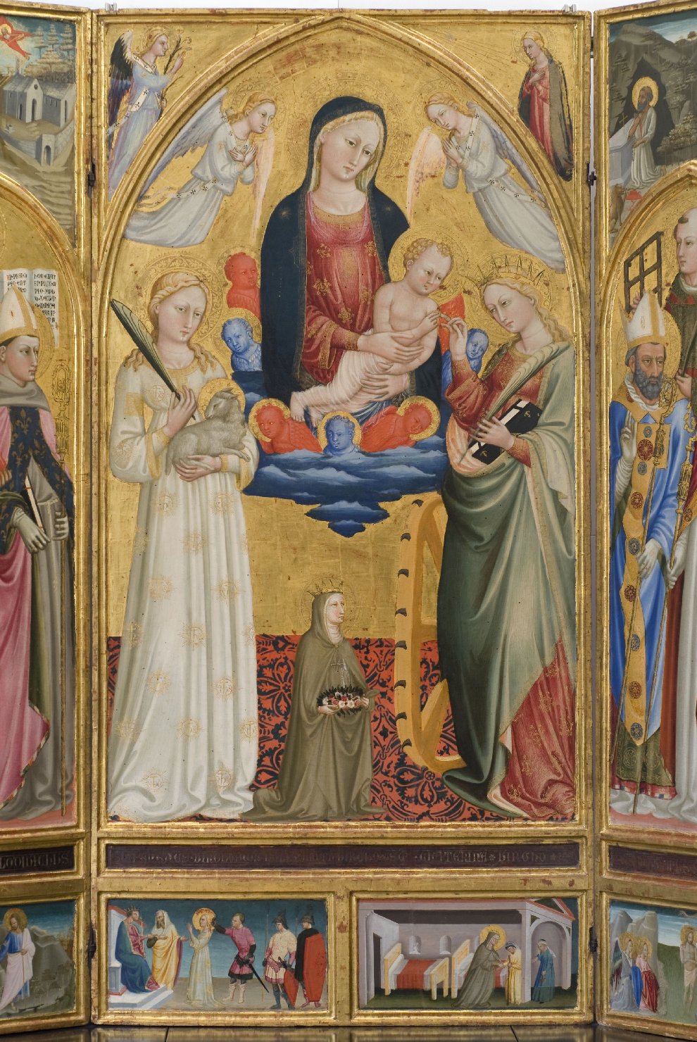 Santa Elisabetta d'Ungheria cura i poveri e gli ammalati (tabernacolo, elemento d'insieme) di Bicci di Lorenzo (attribuito) (prima metà sec. XV)
