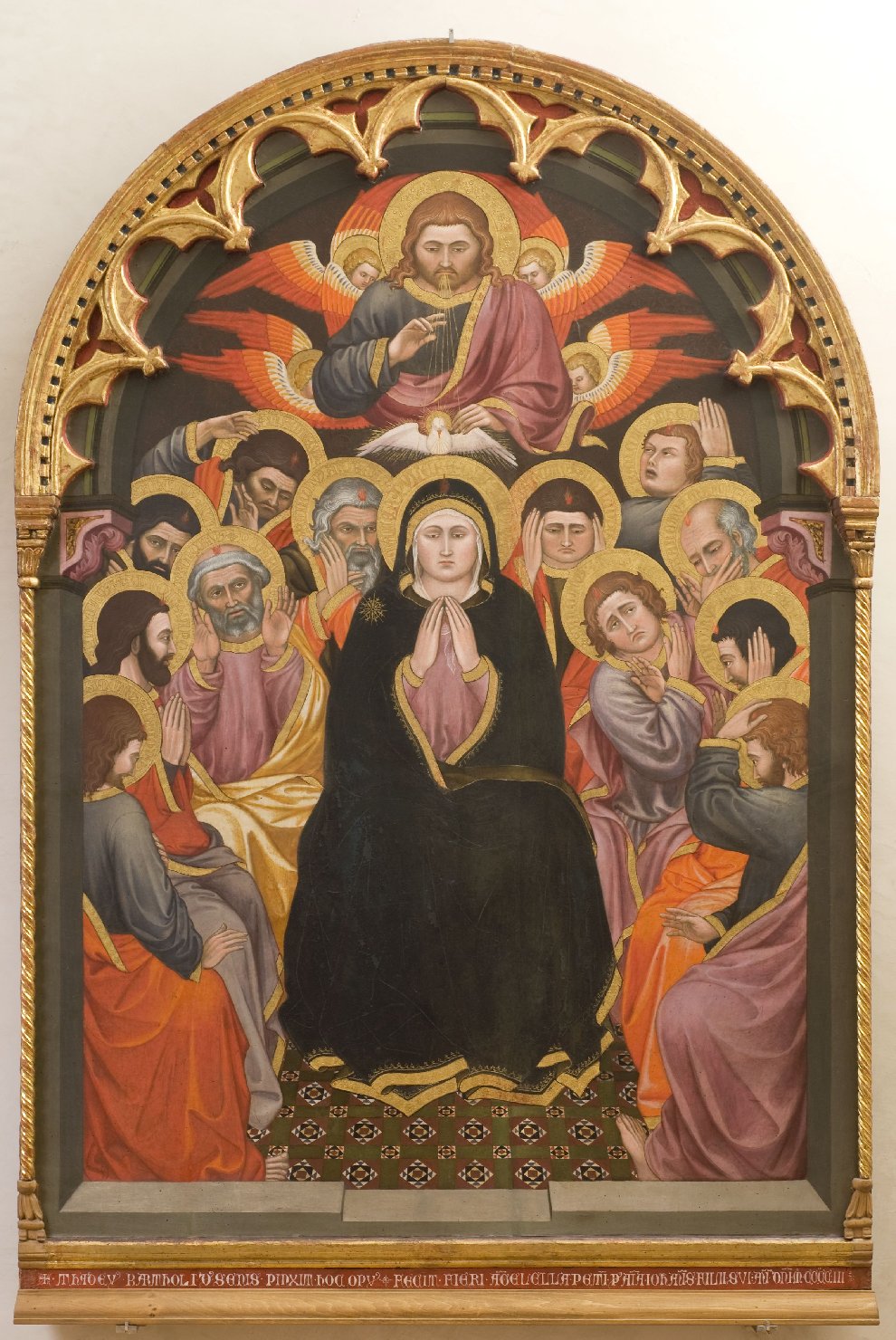 Pentecoste (dipinto, opera isolata) di Taddeo di Bartolo (inizio sec. XV)