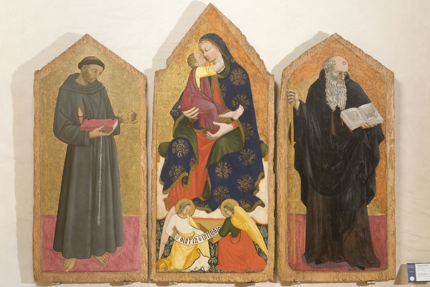 Trittico del Farneto, Madonna con Bambino e due angeli, S. Francesco d'Assisi e S. Antonio Abate (trittico, insieme) di Maestro del Trittico del Farneto (prima metà sec. XV)