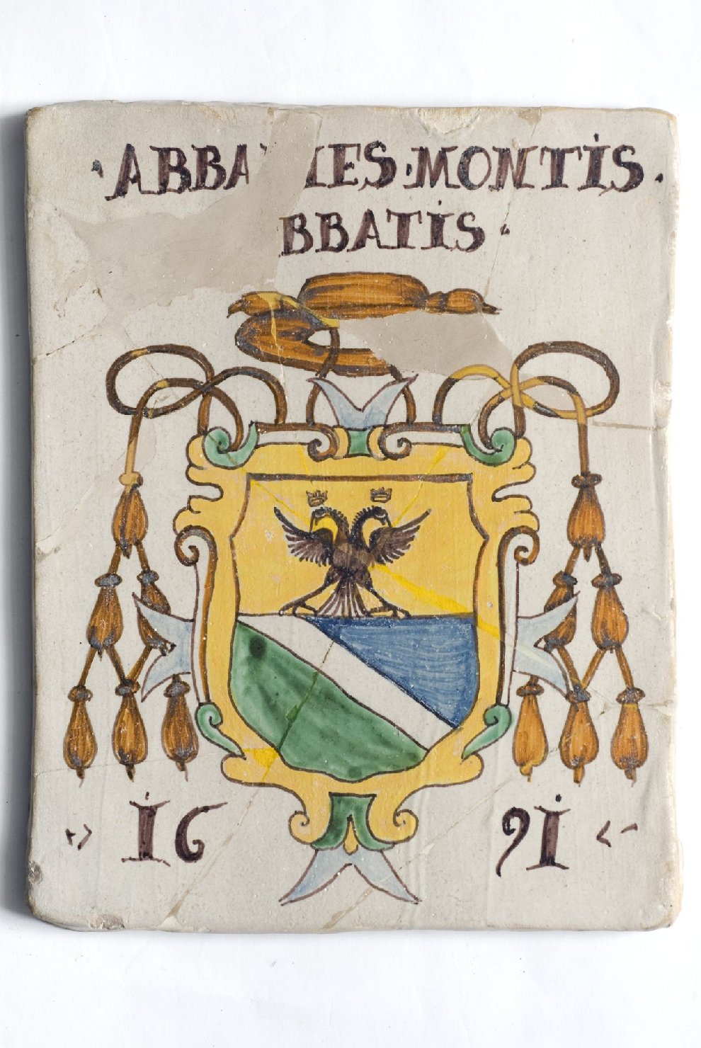 stemma dell'abbazia di Montelabate (targa, opera isolata) - bottega umbra (fine sec. XVII)