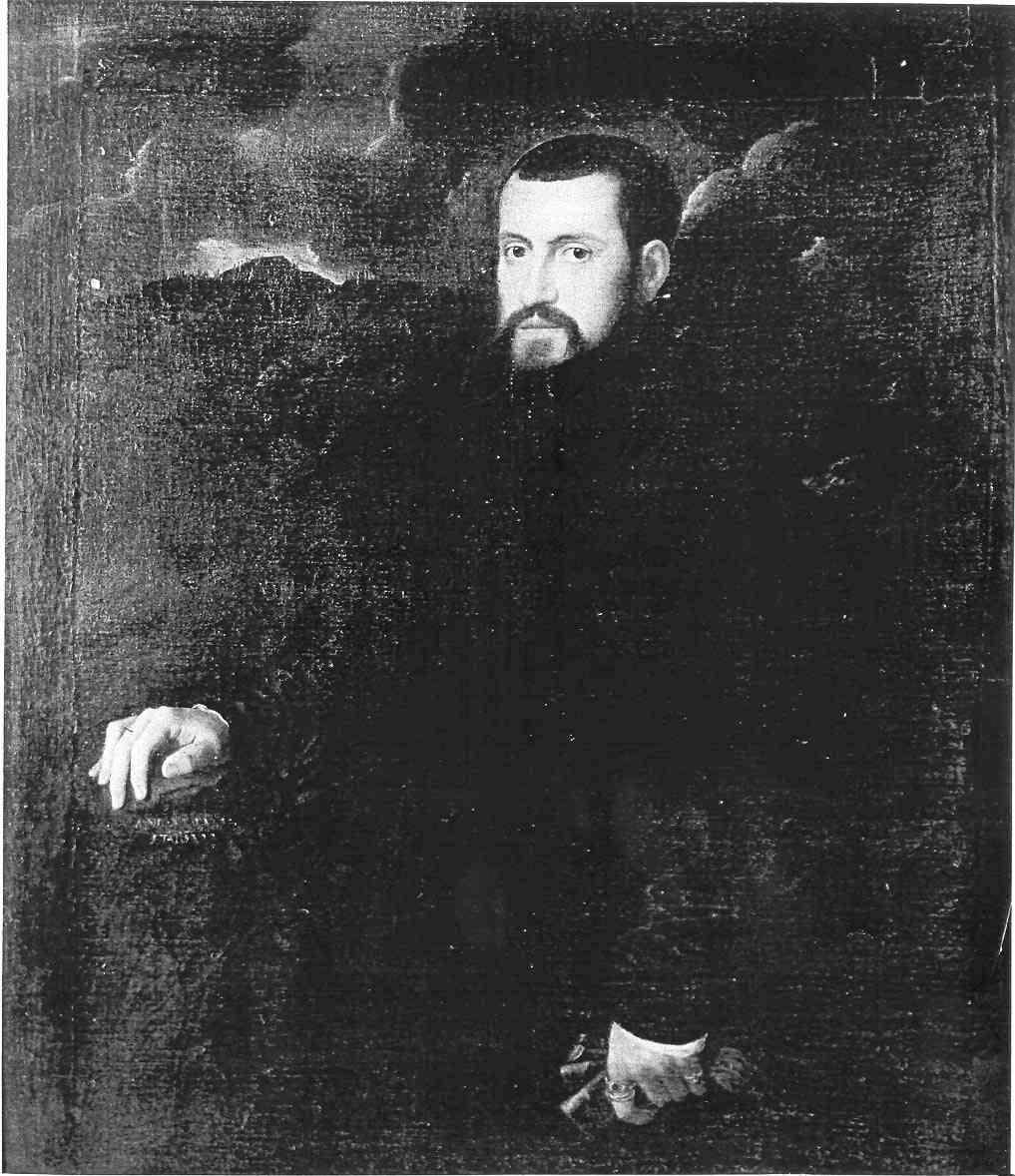 Ritratto virile (Daniele Barbaro?) (dipinto, opera isolata) di Bordone, Paris (secondo quarto XVI)