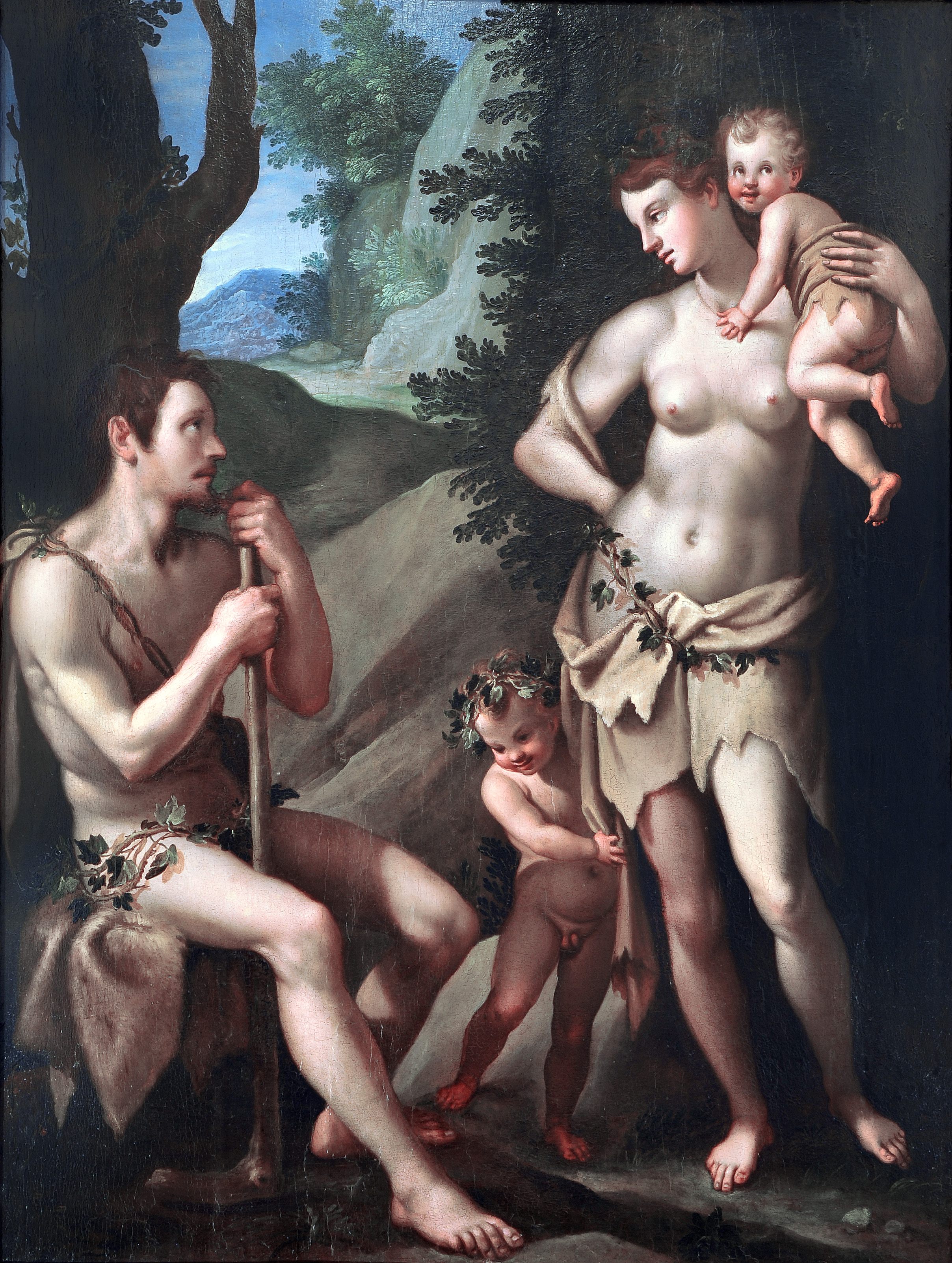 La famiglia dei progenitori (dipinto, opera isolata) di Jacopo da Empoli (seconda metà XVI)