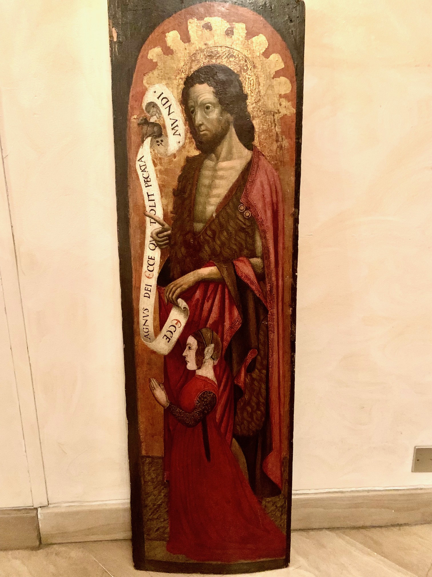 San Giovanni Battista e donatrice (dipinto, opera isolata) - ambito lombardo (ultimo quarto XV)