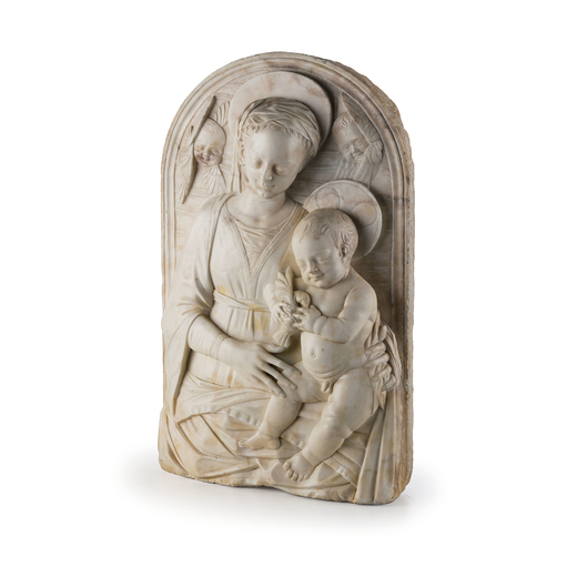 Madonna con Bambino e cherubini (scultura, opera isolata) di Gregorio Di Lorenzo (XV)