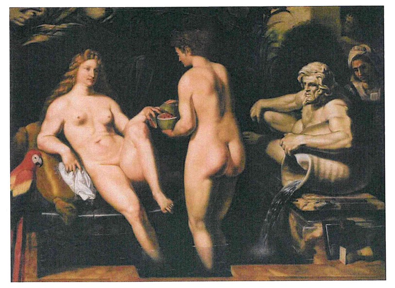 Davide e Betsabea (dipinto, opera isolata) di Finson, Louis (XVII)