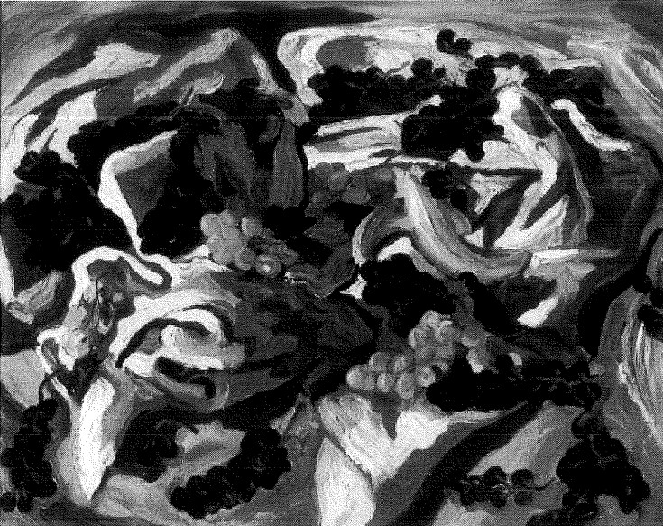Natura morta con tanta uva, natura morta (dipinto) di Levi Carlo - ambito lucano (XX)