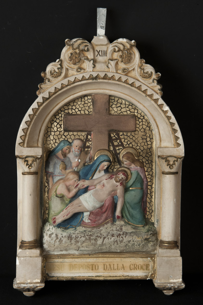deposizione di Cristo dalla croce (stazione della Via Crucis, opera isolata) - ambito italiano (XX)