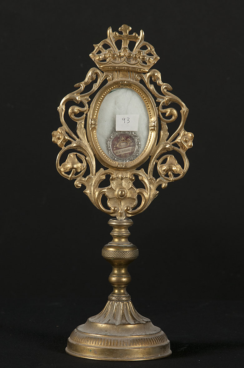 soggetto assente (reliquiario - a ostensorio, opera isolata) - bottega Italia centrale (fine/ inizio sec. XIX)