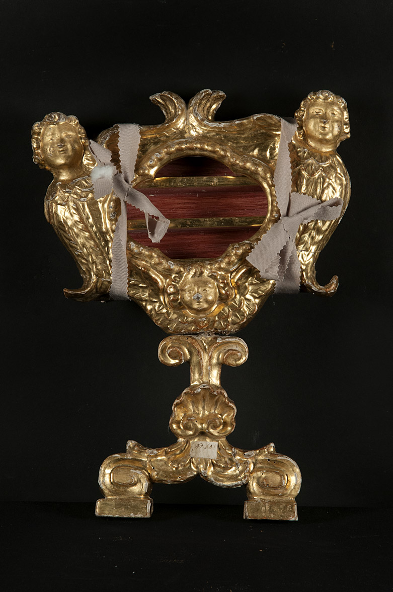 cherubini (reliquiario - a ostensorio, elemento di serie) - bottega Italia centrale (fine/ metà secc. XVI-XVII)