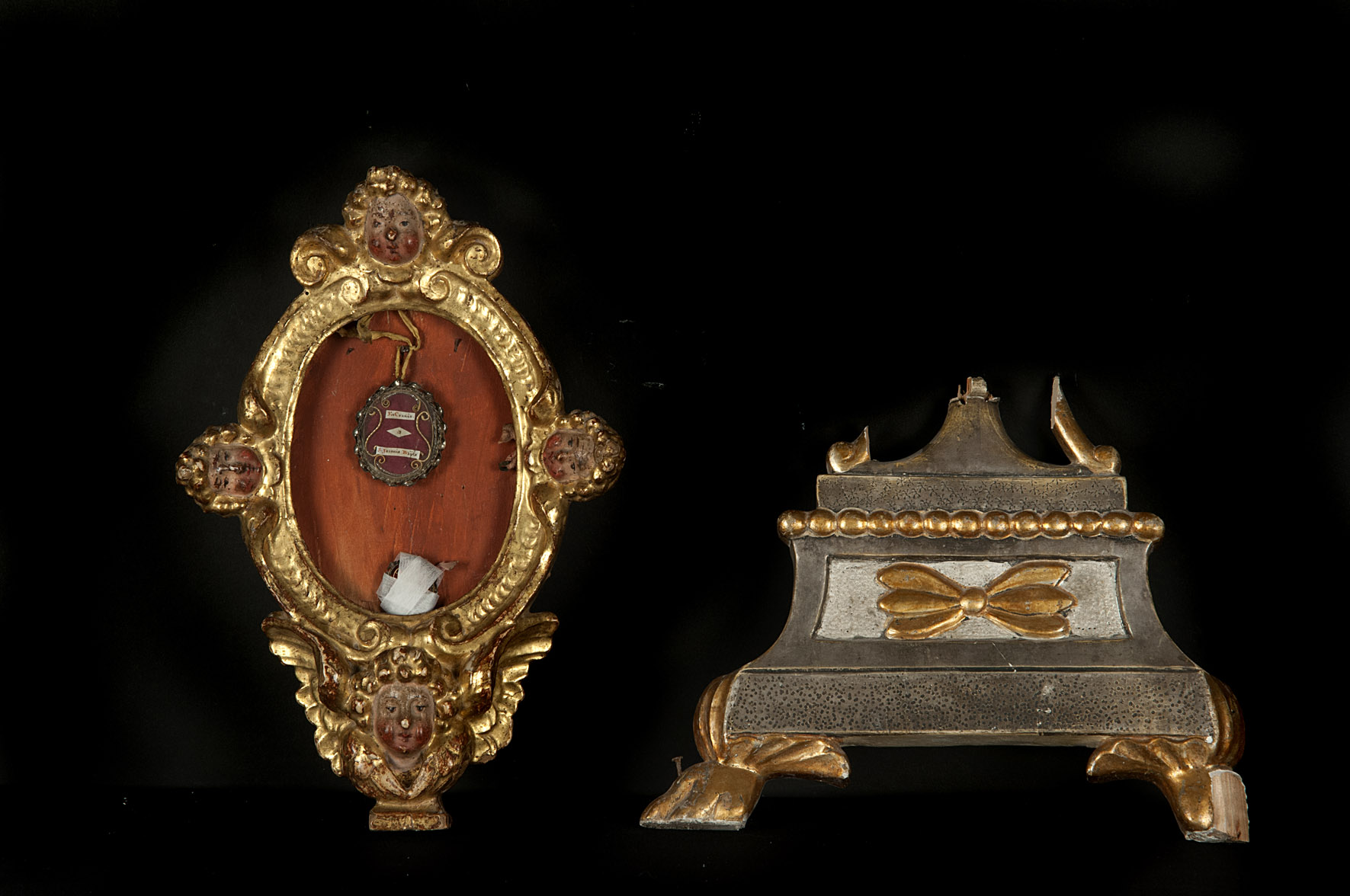 cherubini (reliquiario - a ostensorio, opera isolata) - ambito umbro (prima metà sec. XVII, sec. XIX)