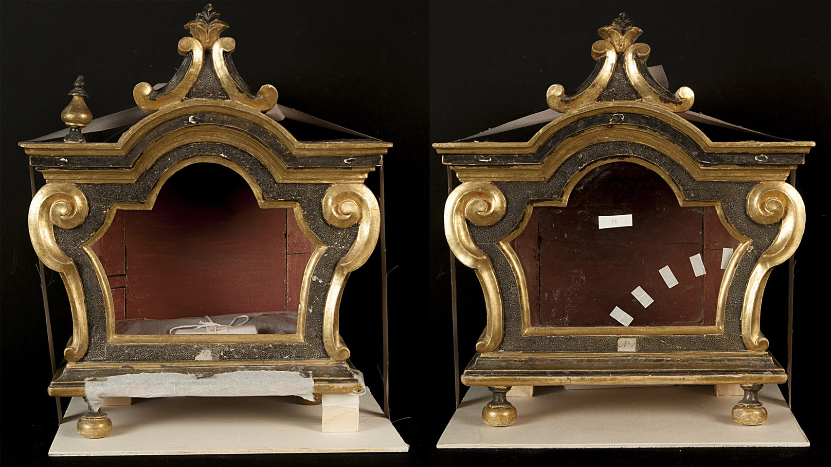 soggetto assente (reliquiario - a urna, coppia) - bottega Italia centrale (sec. XVIII)