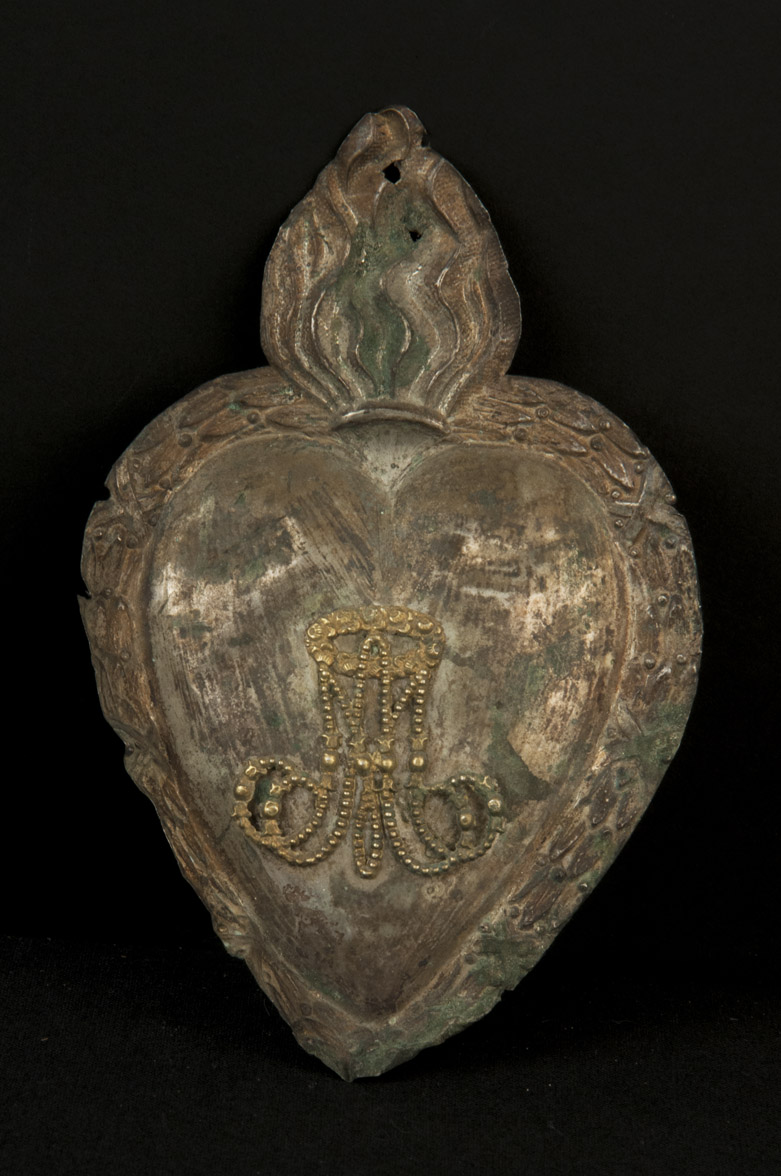 cuore fiammeggiante (ex voto, opera isolata) - ambito italiano ((?) XX)