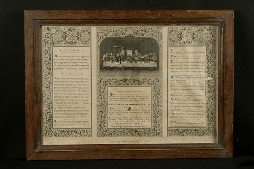 Ultima Cena (cartagloria, opera isolata) - bottega Italia centrale (prima metà sec. XX)