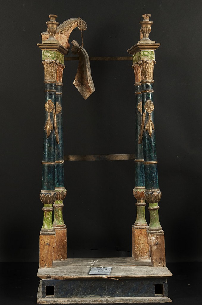 soggetto assente (tronetto per esposizione eucaristica - a edicola, opera isolata) - bottega umbra (sec. XIX)