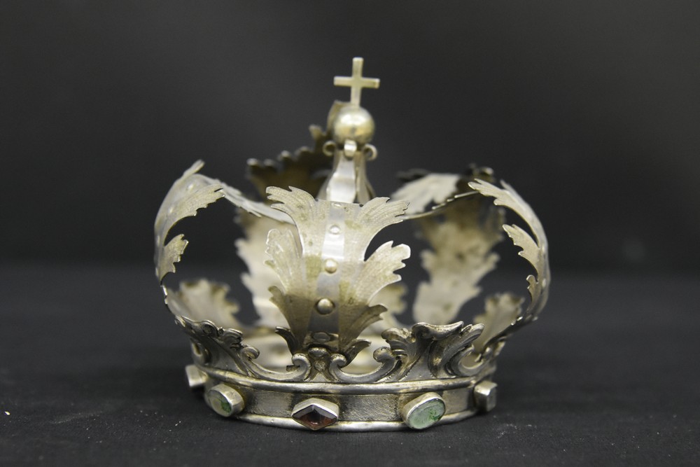 soggetto assente (corona da statua, opera isolata) - ambito Italia centrale (ca XIX)