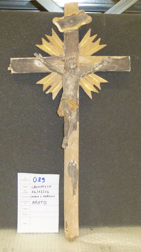 Cristo crocifisso (croce d'altare, opera isolata) - bottega Italia centrale ((?) sec. XIX)