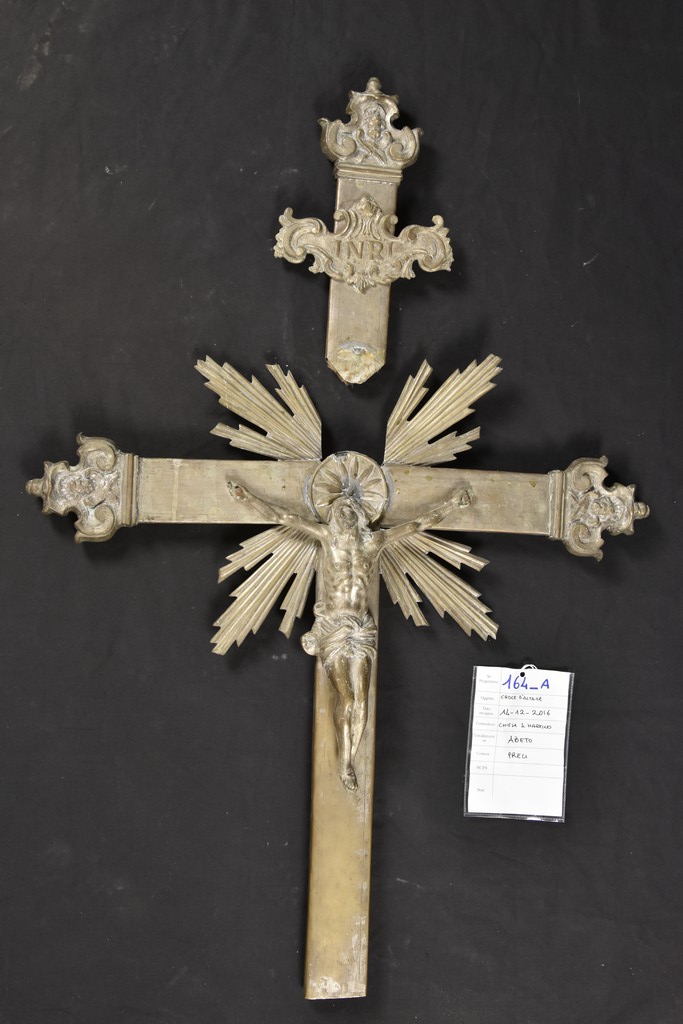 Cristo crocifisso (croce d'altare, elemento d'insieme) - bottega Italia centrale (sec. XVIII)