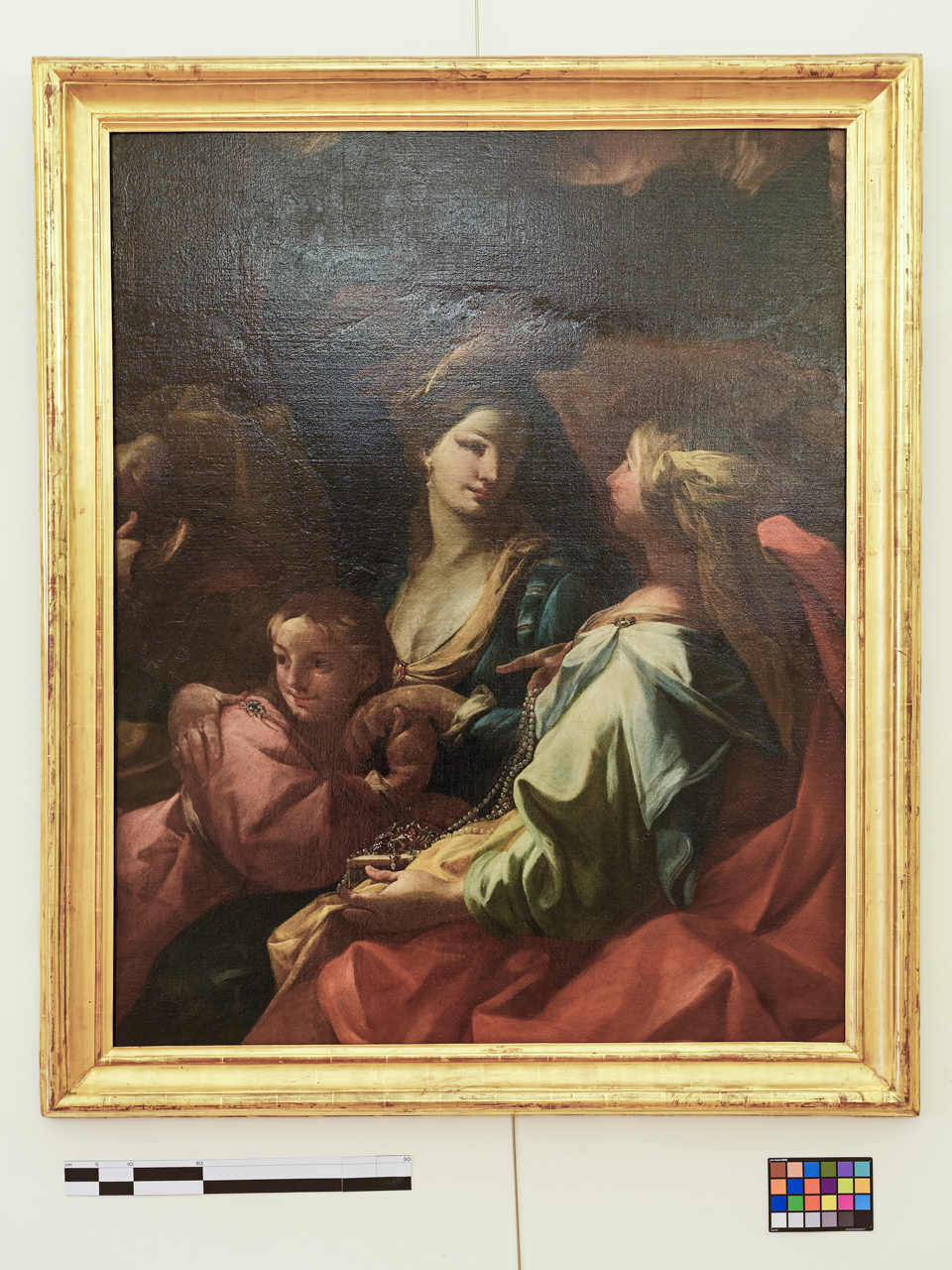 Allegoria dell’Amore materno, Allegoria dell’Amore materno e della Vanità (dipinto) di Tiso Oronzo (attribuito) (seconda metà XVIII)