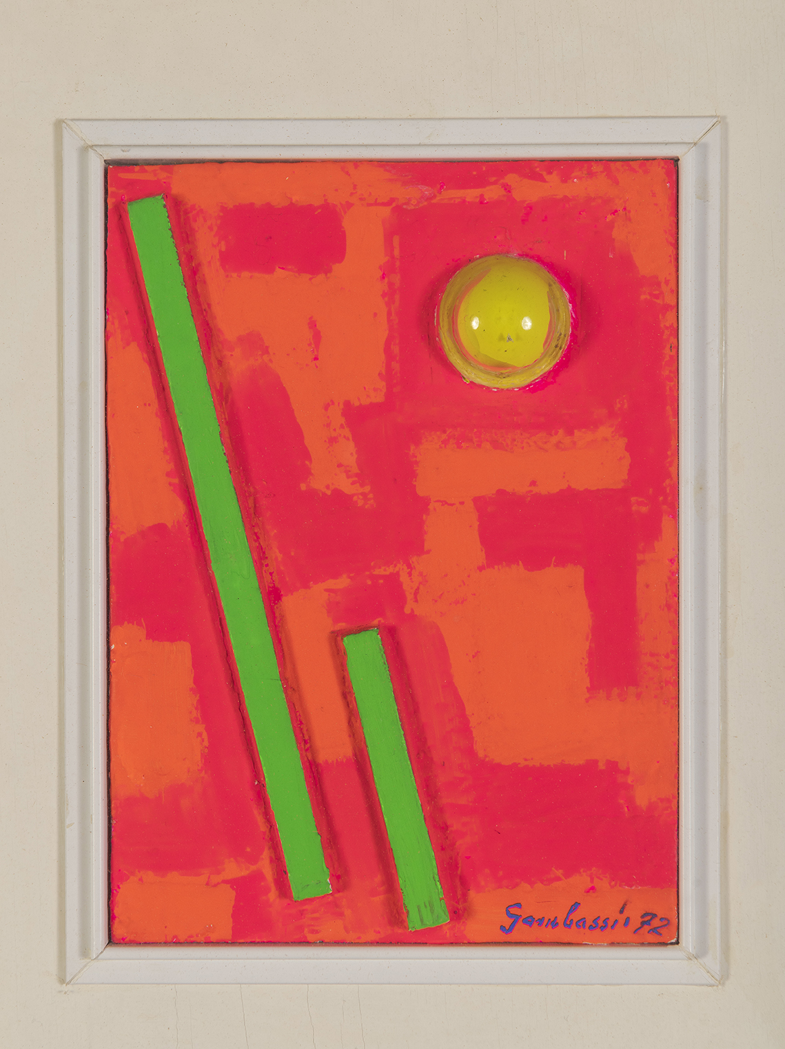 Spazio irradiante, Composizione astratta (dipinto) di Gambassi Piero (terzo quarto XX)