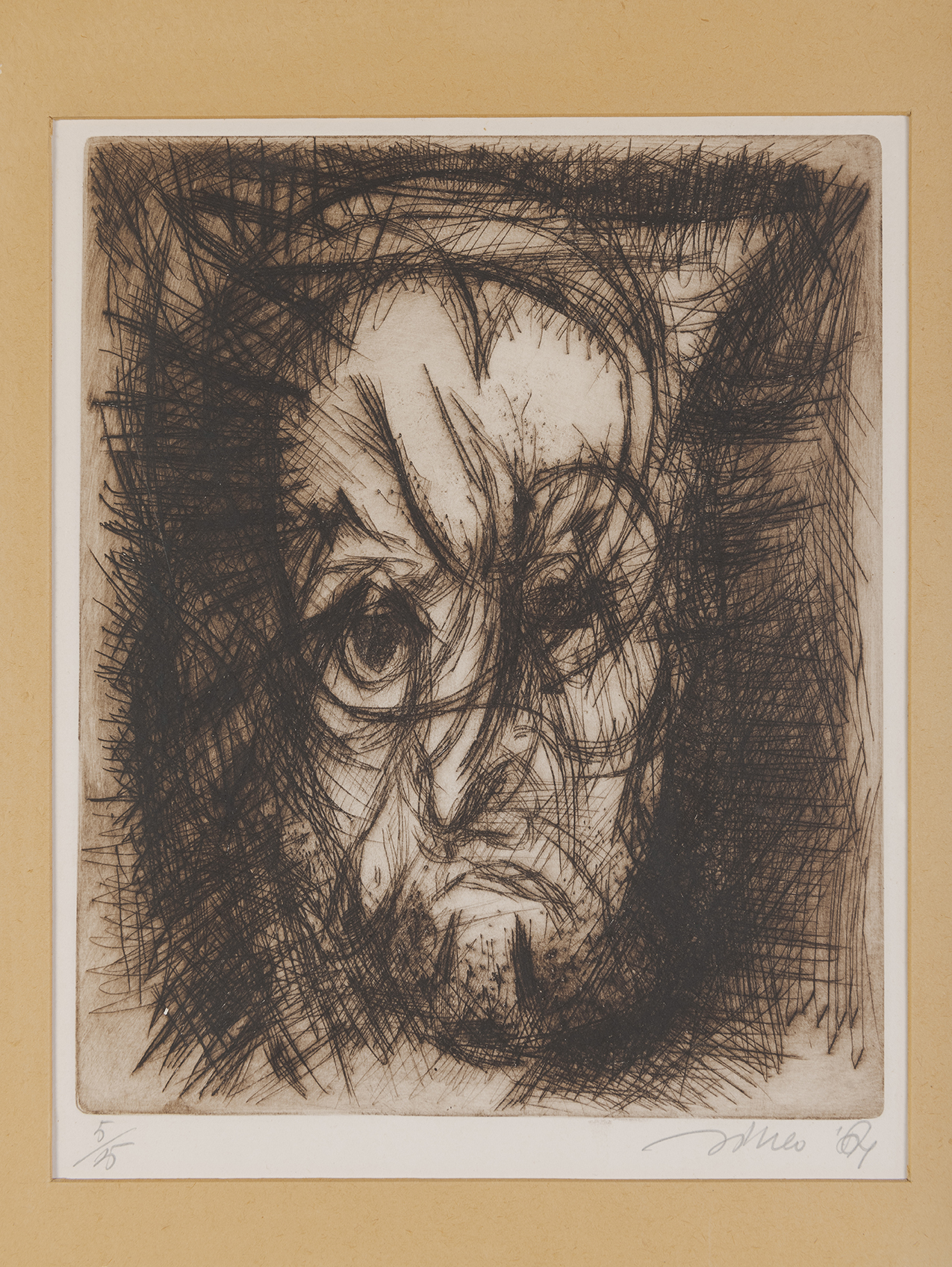 Autoritratto, Ritratto dell'artista (stampa) di Gemignani Sineo (terzo quarto XX)