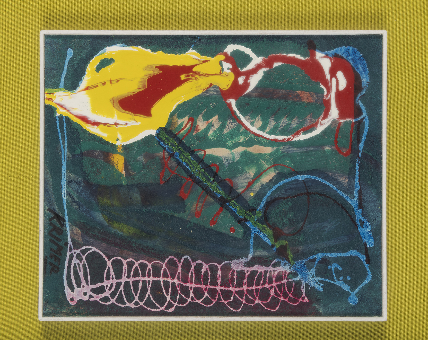 Soggetto astratto (dipinto) di Mercati Cristoforo detto Krimer (terzo quarto XX)