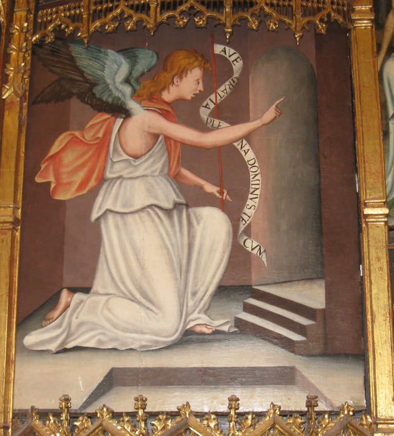 San Gabriele arcangelo (dipinto, elemento d'insieme) di Cavaro, Michele (bottega) (XVI)