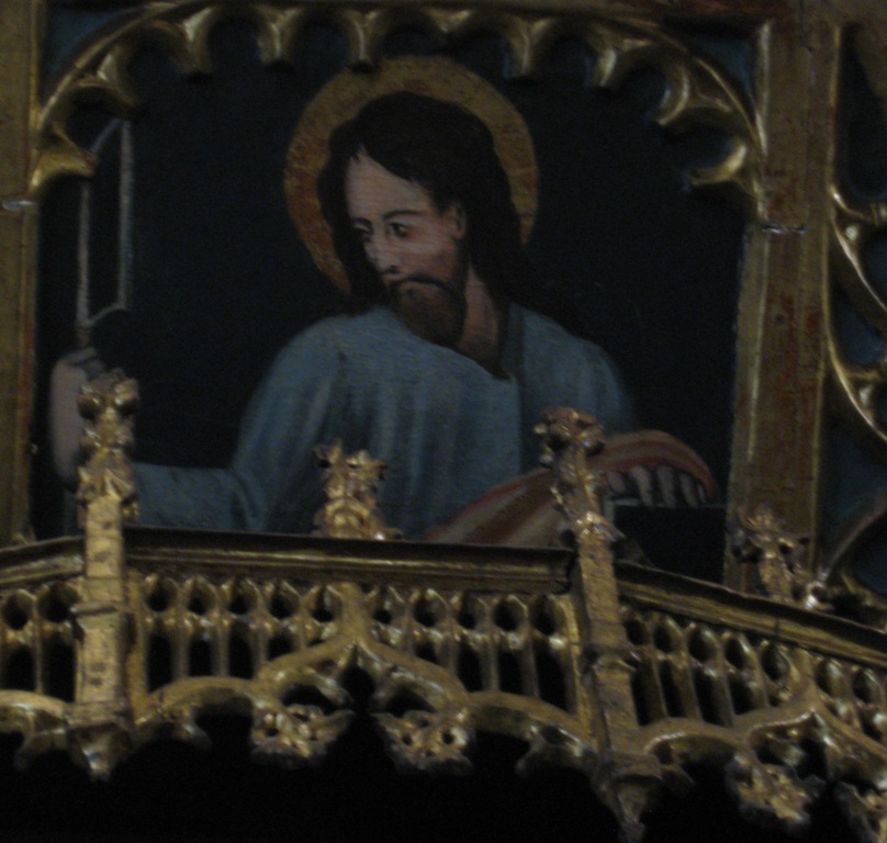 San Bartolomeo (dipinto, elemento d'insieme) di Cavaro, Michele (bottega) (XVI)